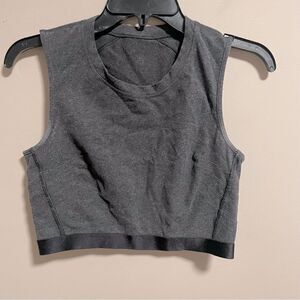Lululemon Soulful Crop Tank Heathered Black- Size Small